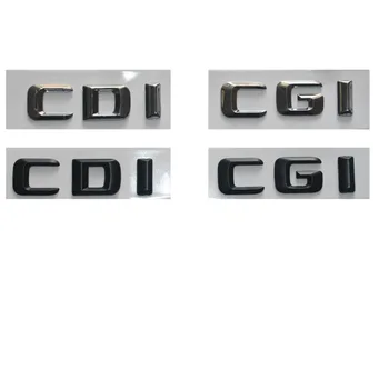 Krom / Crna Plastična CDI CGI Prtljažniku Automobila Stražnje Strane 3D Slova, Logo i Ikone Oznaka za Mercedes Benz AMG