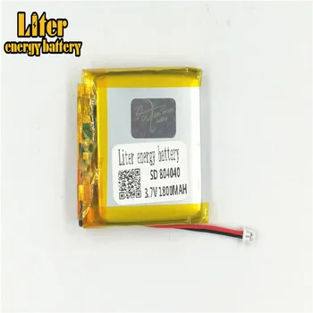 1.25 MM 2pin priključak 3.7 U 804040 1800 mah Punjiva Litij-ion Polimer Ionska baterija e-knjige GPS PDA Li-Ion Li-polymer Baterija