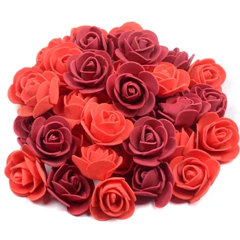 100pc 3,0 cm Umjetna Pjena Ruže Glave Cvijet Za DIY Vijenac Kućni Svadbena Dekoracija Jeftini Lažni Cvijeće Pribor za Ručni Rad
