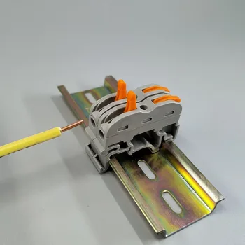 10ШТ 1-Polni Din-rake kompaktni Višefunkcijski priključak ožičenja žice клеммная jastučić s polugom