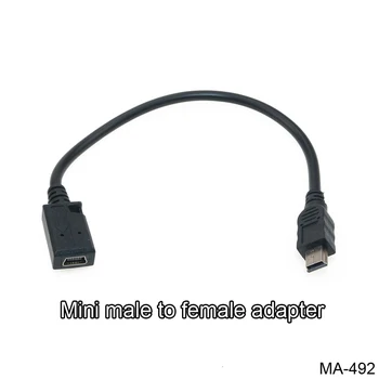 1pc Crno Svjetlo Adapter Kabel za Mini USB B 5pin Muškaraca I Žena Produžni Kabel Adapter