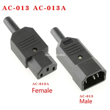 2 kompleta DIY 10A 250v Crna IEC C13 C14 ženska Nožica Izmjenjivi Priključak za Napajanje 3-pinski Konektor za ac adapter