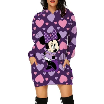 2022 Donje Večernja Haljina Minnie Elegantna Mini Haljinu Disney Dugi Rukav Маскарадное Haljina Majica Mickey Ball Majica