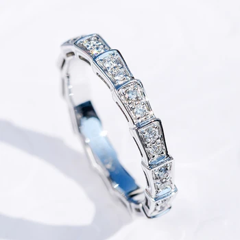 2023 Novi Trend 925 Sterling Srebra Zmija Prsten AAAAA Bling Cirkon je Kamen za Žene Vjenčanje Vjenčanica Modni Nakit