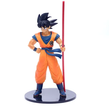 22 CM Dragon Ball Anime Lik Crne Kose Goku Akcija PVC Anime Lik Model Uređenja Zbirka Crtani DIY Dječje Igračke Poklon
