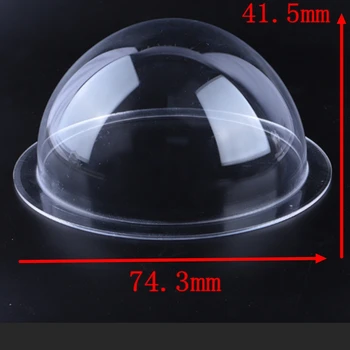 3,1-inčni dome kamere od akrilnog stakla prozirno za video nadzor CCTV kupole ljuska prozirni poklopac veličine 74,3*41,5 mm