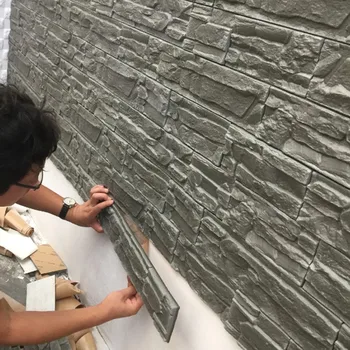 3D Zidni Paneli za Dnevni boravak 3D Opeke Kamene Pozadine za Dječje Sobe Spavaće sobe Home Dekor 3D Vodootporan Samoljepljive Tapete