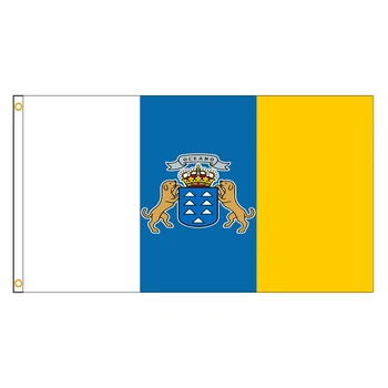 3Jflag 3x5 metara 90x150 cm Španjolska Španjolski zastava Kanarskih otoka