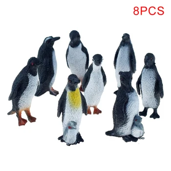 8 kom./compl. Modeliranje Pingvin Nekoliko Simulacija Životinja Figurica Collectible Igračke 2 Stila
