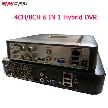 8CH 4CH Dvr, Mini DVR XVR AHD Analogni 6в1 Hibridni 5MP 1080P za Setove video Nadzor NVR Onvif IP Kamera Sustav Praćenja Sigurnosti