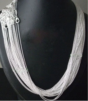 Akcija 10 kom./lot! veleprodaja ogrlica od 925 sterling srebra, srebrni nakit Роло Krug 1 mm Ogrlica 16 18 20 22 24 