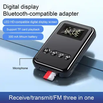 Audio Odašiljač Stereo Zvuk Automatsko Ponovno Led Digitalni 3,5 mm Podrška RX/TX/FM/TF Bluetooth kompatibilan prijemnik