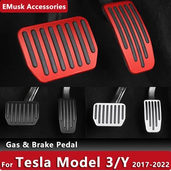 Auto Presvlake Za Ножных Pedaline Tesla Model 3 Model Y 2017-2022 2021 Pribor Od Aluminijske Legure Нескользящие Акселераторные Kočnice Jastučići