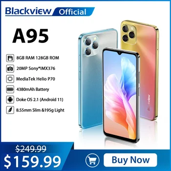Blackview A95 Smartphone Helio P70 Восьмиядерный Android 11 Mobilni Telefon 8 GB + 128 GB 6,528 