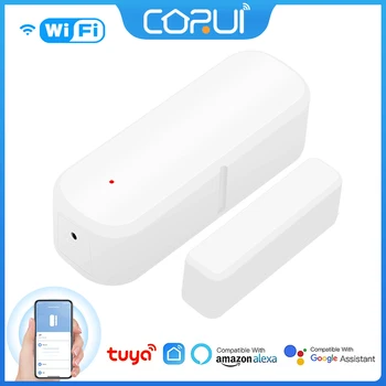 CoRui Tuya WiFi Pametan Vrata Senzor Vrata, Prozori, Magnetski Detektor Alarm Povezan S Drugim Senzorima, Program, Daljinsko Obavijest