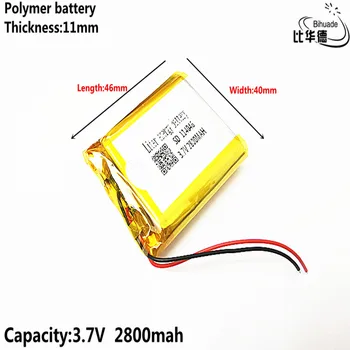 Dobra kvalitetna litarski energy baterija 3,7 U litij baterija rano 114046 2800 mah lampe GPS navigator opće polimer baterija