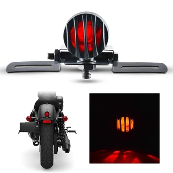 Dugo Svjetlo Moto Crveno Stop-Signal s Držač Registarske pločice Stražnje Svjetlo za Chopper Bobber Cafe Racer