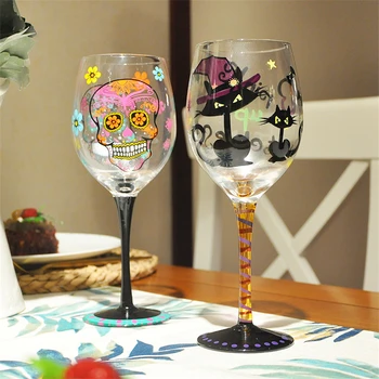 Europa Kreativno Ručno oslikana Vinska Čaša čaša Velikog Kapaciteta Kristalnu Kup Identitet Pokloni Za Rođendan Home Bar večernje Posuđe Za Piće