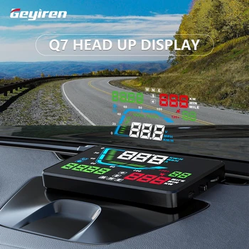 GEYIREN HPD Head Up Display Q7 GPS Brzinomjer, Auto-Pribora Projektor Vjetrobranskog stakla, Alarm Prekoračenja Brzine Kompas Auto Oprema