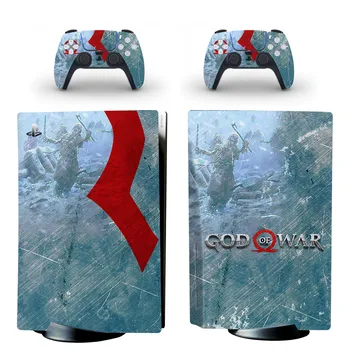 God of War PS5 Disc Edition Oznaka na Kožu Naljepnica Torbica za Konzole PlayStation 5 i kontroler PS5 Naljepnica na Kožu Diska Vinil