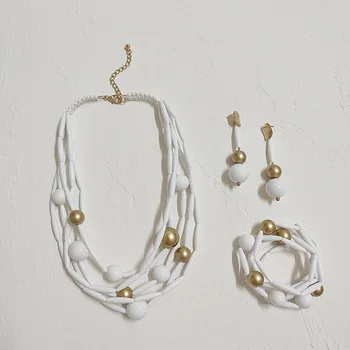 Kara & Kale modni nakit Originalni dizajn pribor za ručni rad kolekcija bijelih ogrlica višeslojne kombinacije