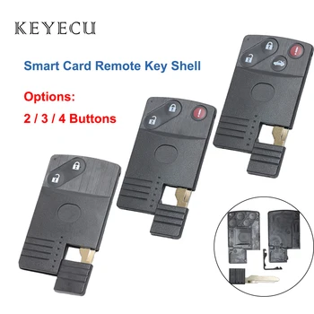 Keyecu Smart Remote Auto-Ključ-Kartica Torbica 2 3 4 Gumb za Mazda 5 6 CX7 CX9 RX8 MX5 CX-7 CX-9 RX-8 Miata MX-5