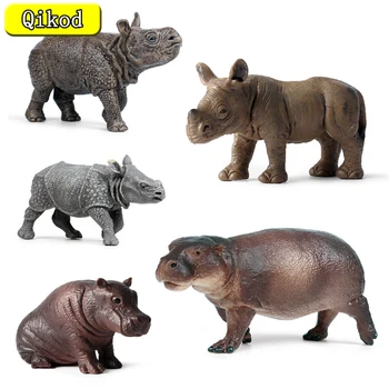 Mala Veličina Afrički Divlji Nosorog Simulacija Životinja Konj Figurica Poljoprivredno Figurice Životinja Naplativa Model Edukativne Igračke