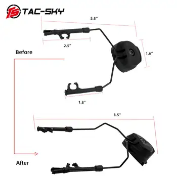 Nosač kacige TS TAC-SKY za pričvršćivanje kacige i adapter za pričvršćivanje kacige Quick-Action Core, kompatibilan s kacigu Peltor ARC OPS-CORE