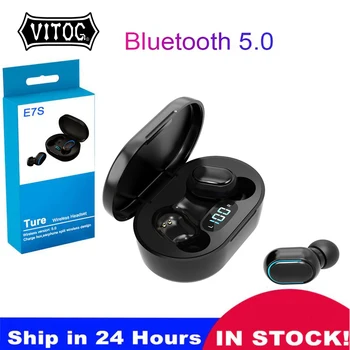 NOVI E7S TWS Bežične Slušalice fone Bluetooth osjetljiv Na Dodir, Slušalice Buke S Mikrofonom, Sportske Slušalice za xiaomi