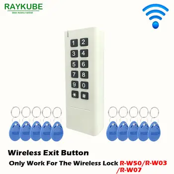 RAYKUBE Bežična tipkovnica s lozinkom i RFID čitač se koristi za našeg bežični brave vrata s 10 kom. RFID-брелками R-K10