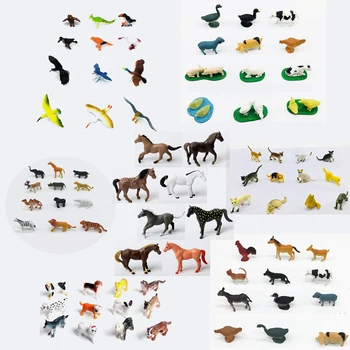 Realno lik Divlje Životinje, model Igračke, Konji, mačke, ptice, psi, igre Setovi Za Životinje, Obrazovne Figurice Životinja u Klasi
