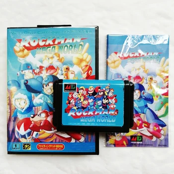 RockMan Mega World za 16-bitna igraća konzola s tonerom za video igre Sega Genesis / Megadrive s malo kutijom i uputama