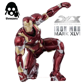 Threezero 3A DLX Iron Man 1/12 MK46 3Z0256 6,9 Cm 18 cm Rafting Kostur Figurice Igračke Poklon Zbirka Hobi