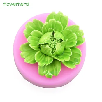 Veliki Božur Silikonska Tekuća 3D kalup Za Sapun Cvijet Biljka Ručni Rad Aromatična Sapun čokolada gluposti Alata Za Ukrašavanje Torte Silikonska Forma