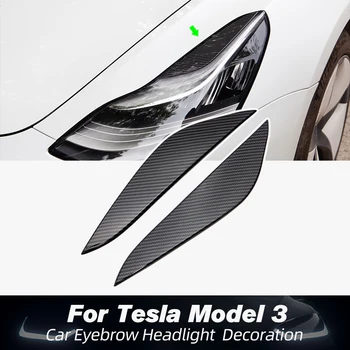 vxvb 2021 Model Tri Karbonskih Vlakana ABS Ukrasnih Traka Auto-Prednja Lampa Za Obrve Lampa Za Tesla Model S 3 Pribor Model3 Novi