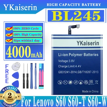 YKaiserin 4000 mah BL245 BL-245 BL 245 Baterija Za Lenovo S60 S60T S60W Baterije za Telefone + Besplatna Dostava