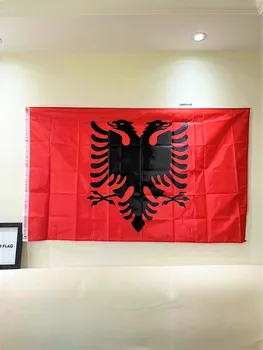 Zastava Albanije 90x150 cm ALB AL Poliestera Visoke Kvalitete Nacionalne Zastave Albanije s dvostrukim pečatom 3x5 metara Zastava Albanije s Orlom