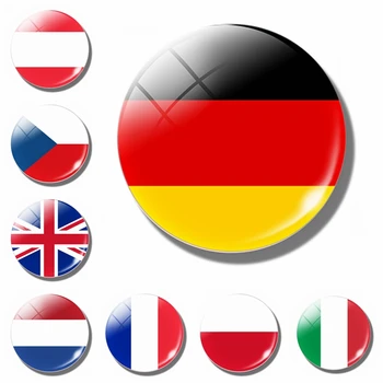Zastava Europe Magnet Za Hladnjak Njemačka Francuska Irska, Poljska, Belgija, Španjolska Velika Britanija Staklene Magnetne Naljepnice Za Hladnjak Dekor